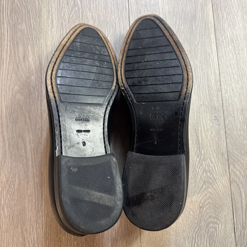 Hugo Boss Shoes Mens 9 Black Driving Loafers Slip On Dress Formal Office Wedding